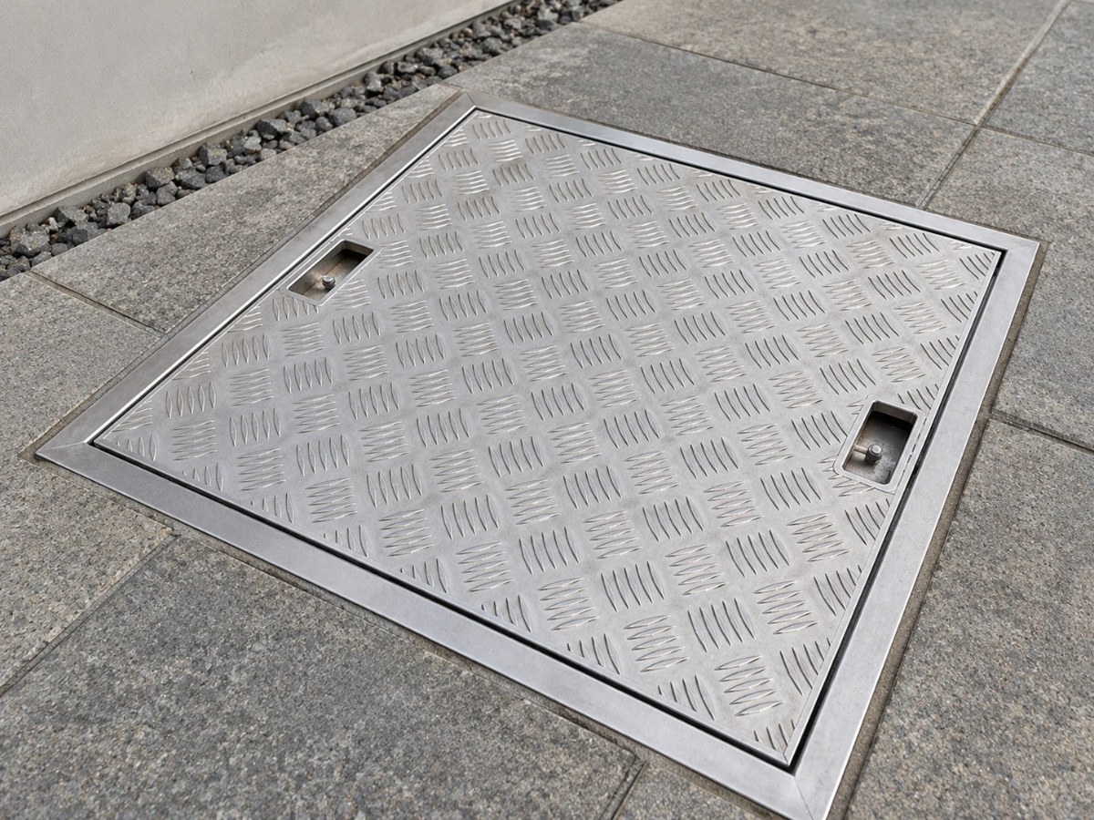 Aluminium manhole cover installed – supplied in Sharjah and the Northern Emirates