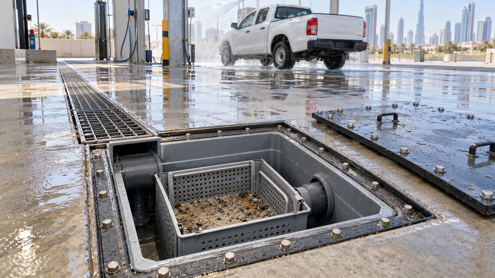 sediment interceptor wash bay dubai