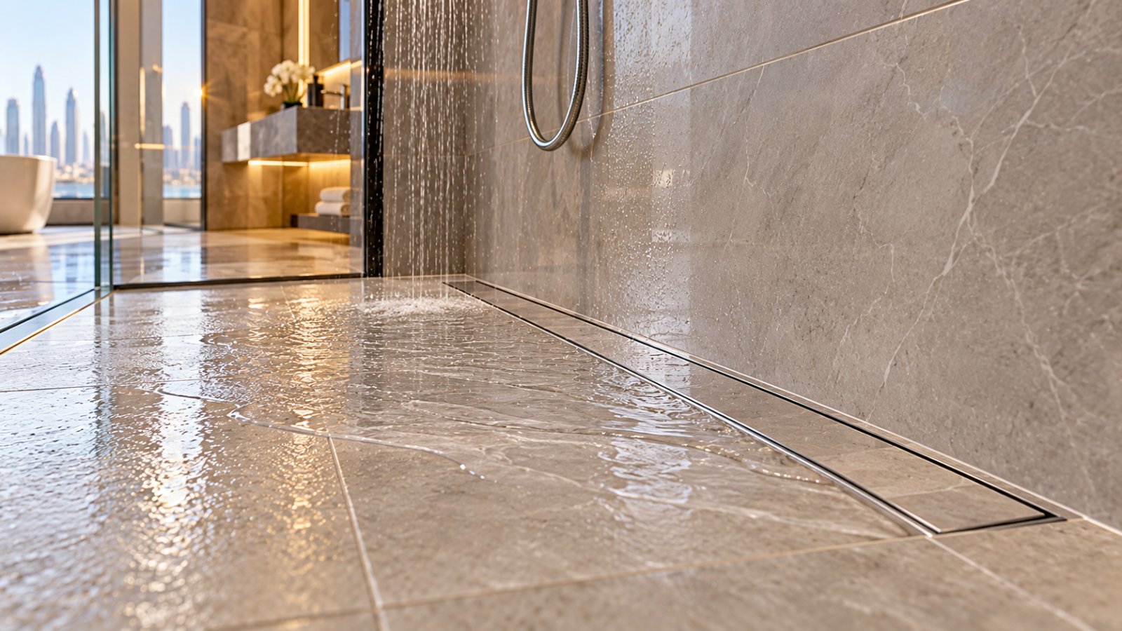 tile insert linear shower drain hotel dubai